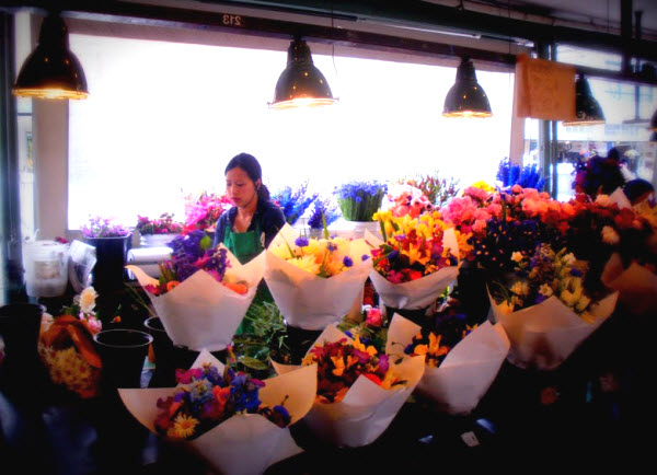 Étalage d'un fleuriste à Westmount Étalage d'un fleuriste à Westmount