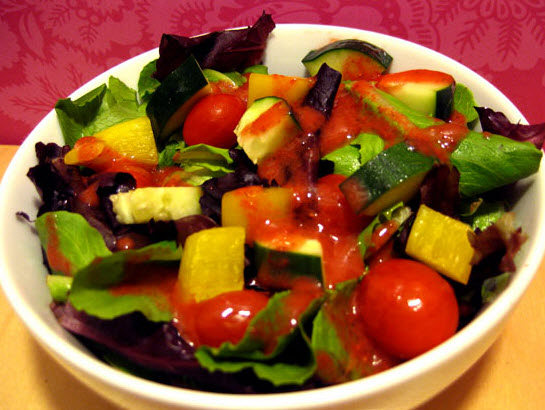 Salade au vinaigre balsamique âgé