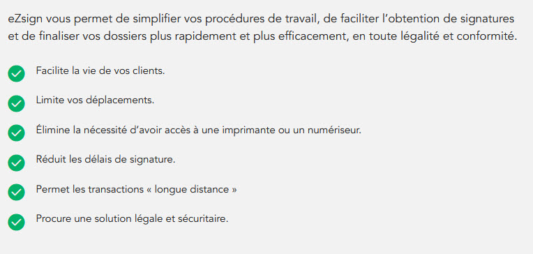 App E-Signature Avantages App E-Signature Avantages