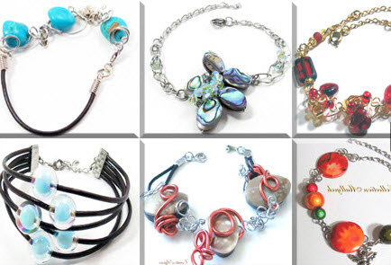 Bracelets avec pierres semi-pr�cieuses