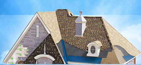 Mat�riaux de toits de maisons